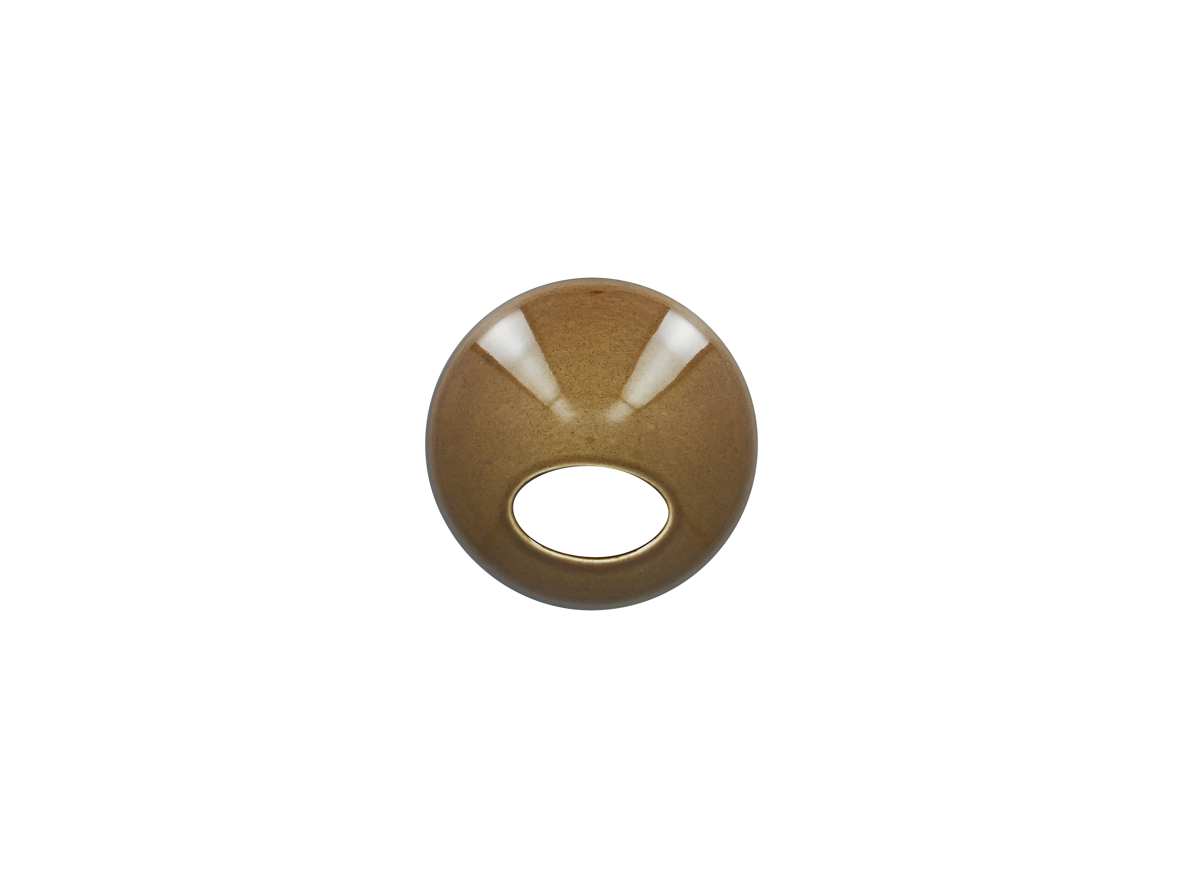 Deckel gewölbt Ø14,5cm H4cm ASHORE caramel brown