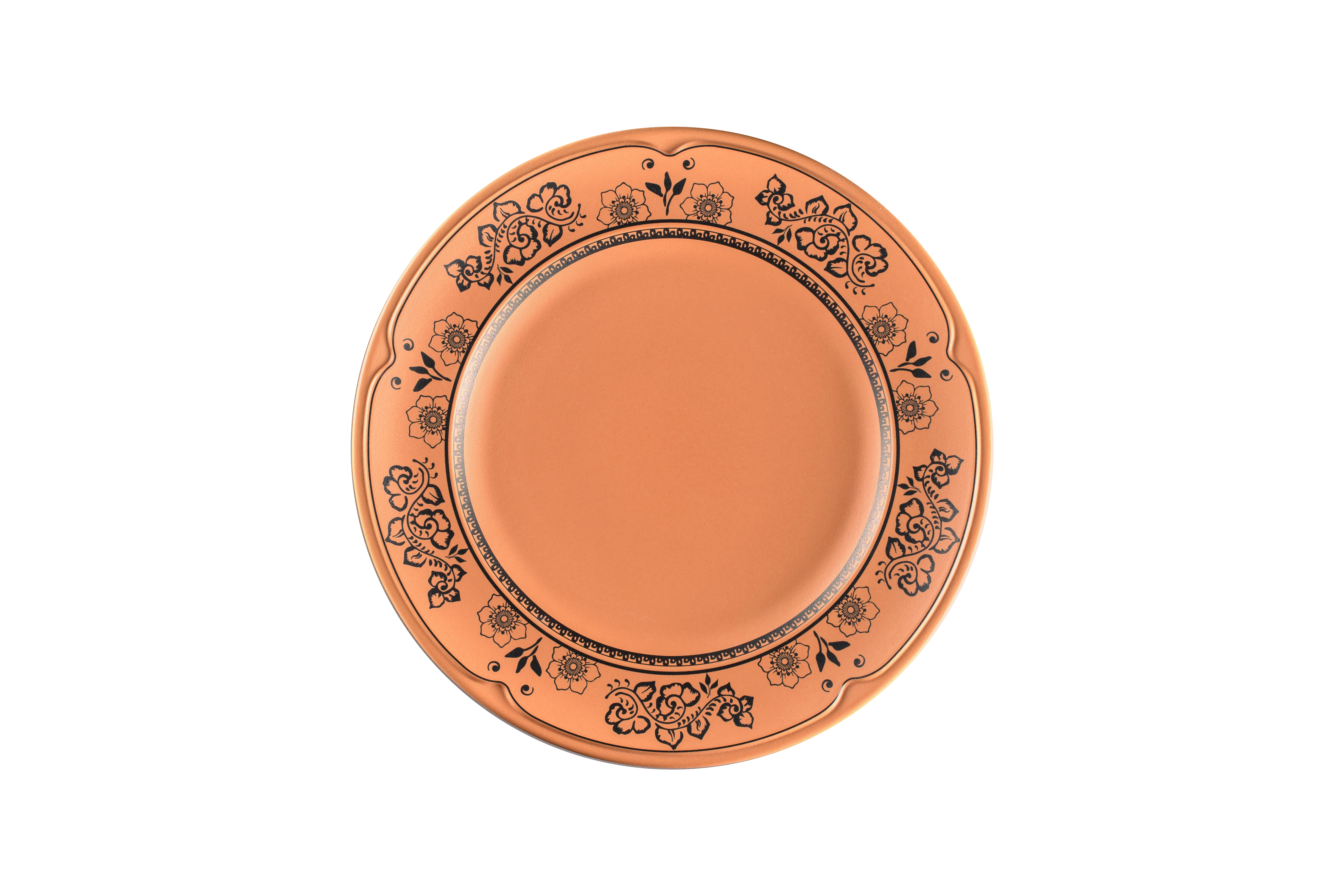 Teller flach Ø28,9cm H2,9cm TERO ALEXANDRIA decorated terracotta