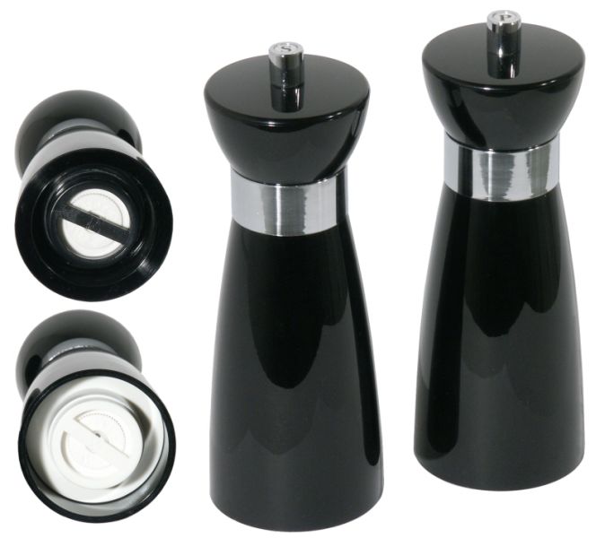Salzmühle 16cm schwarz