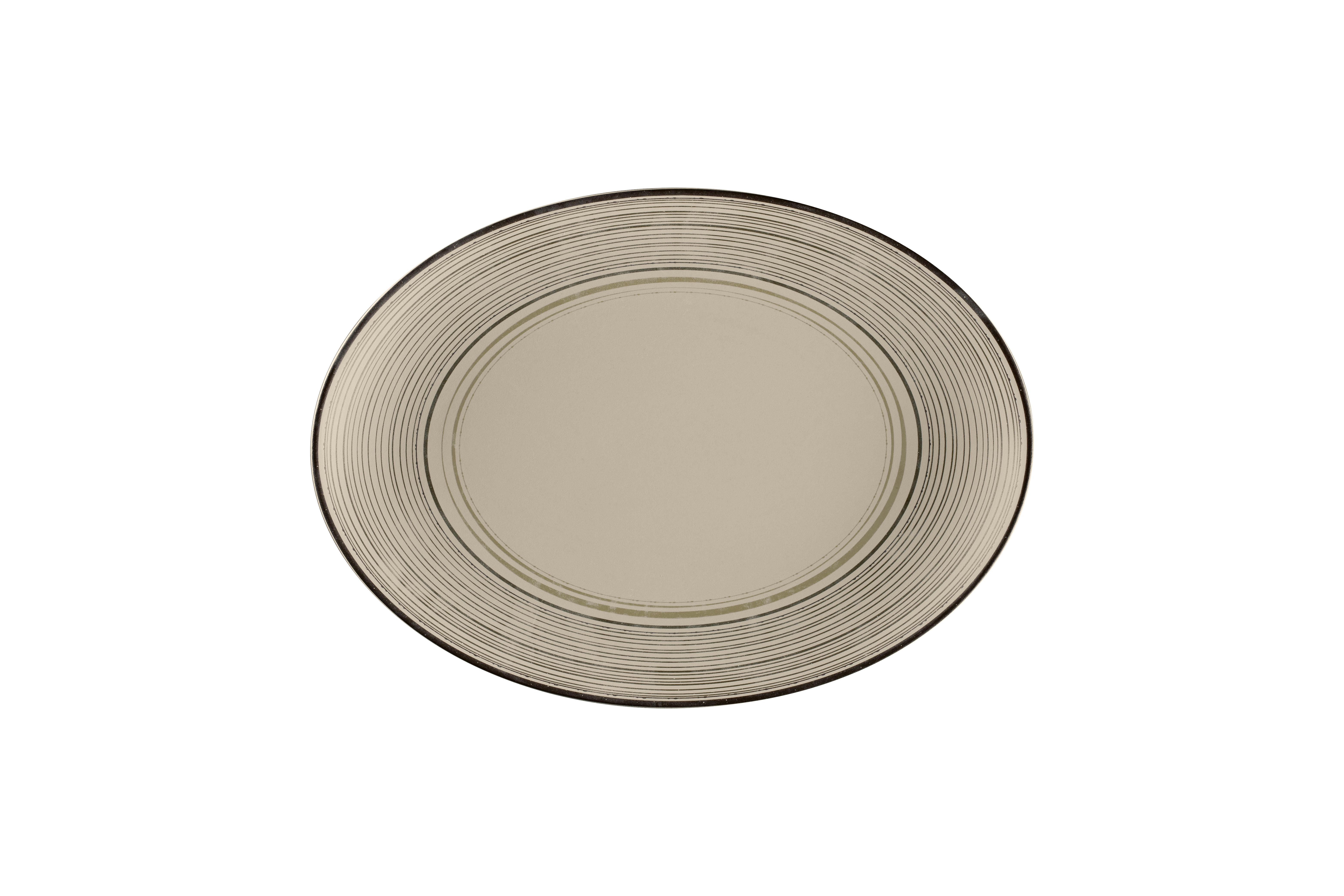 Platte oval 32x23x3,2cm ARGILA LARISSA decorated grey