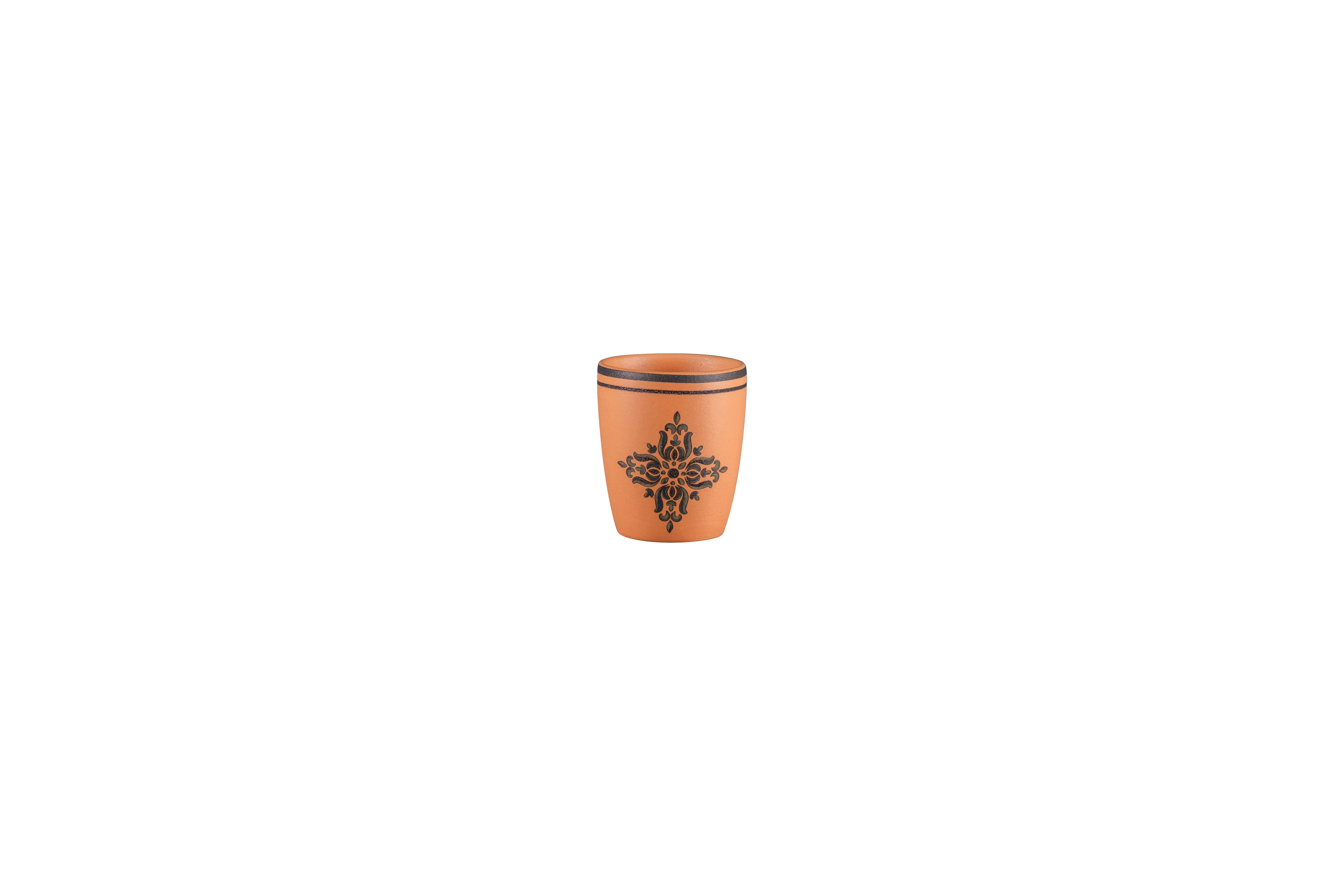 Espressotasse ohne Henkel Ø5,8cm H6,9cm 0,09L TERO OSTIA decorated terracotta