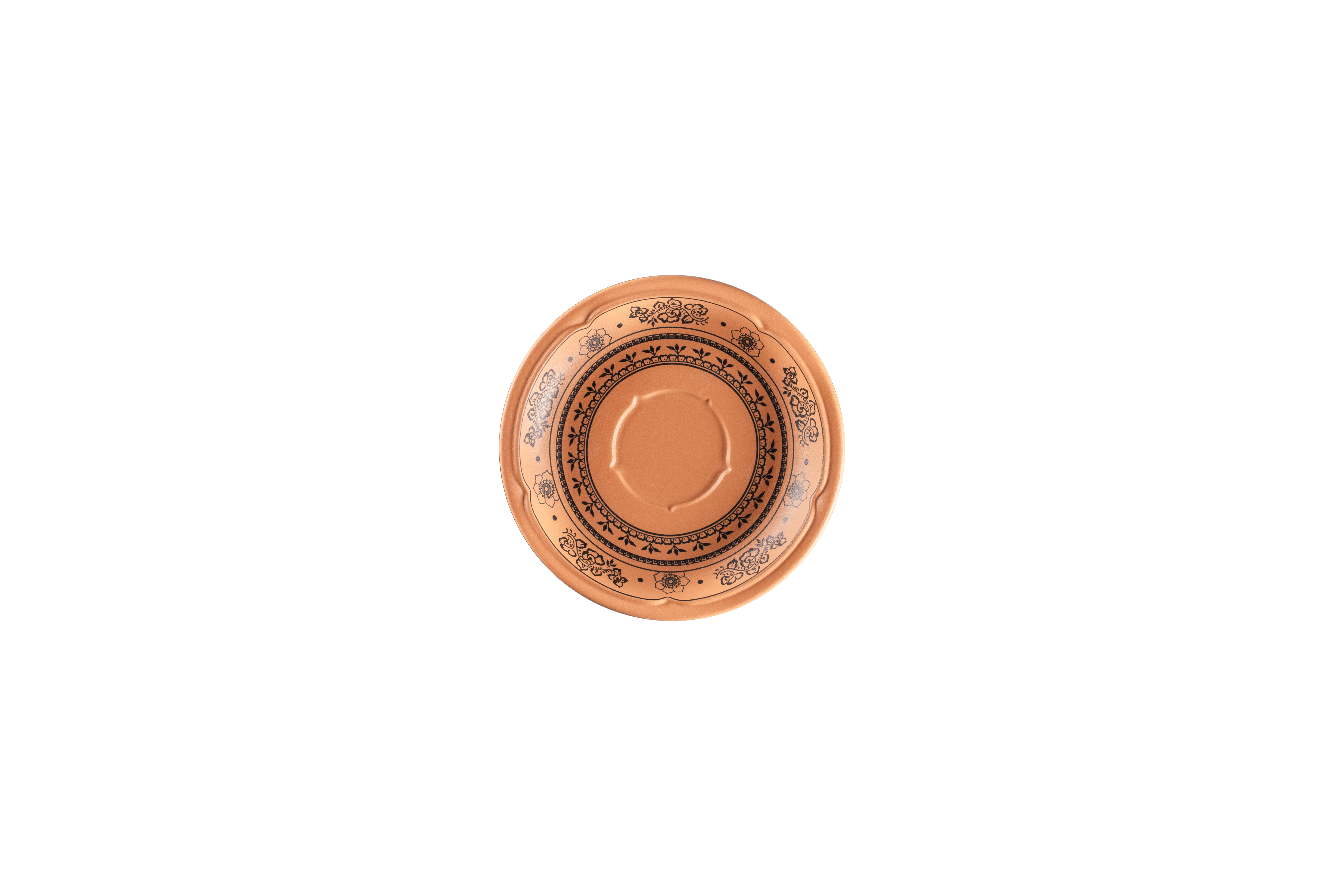 Kaffeeuntertasse Ø15cm H2,5cm TERO ALEXANDRIA decorated terracotta