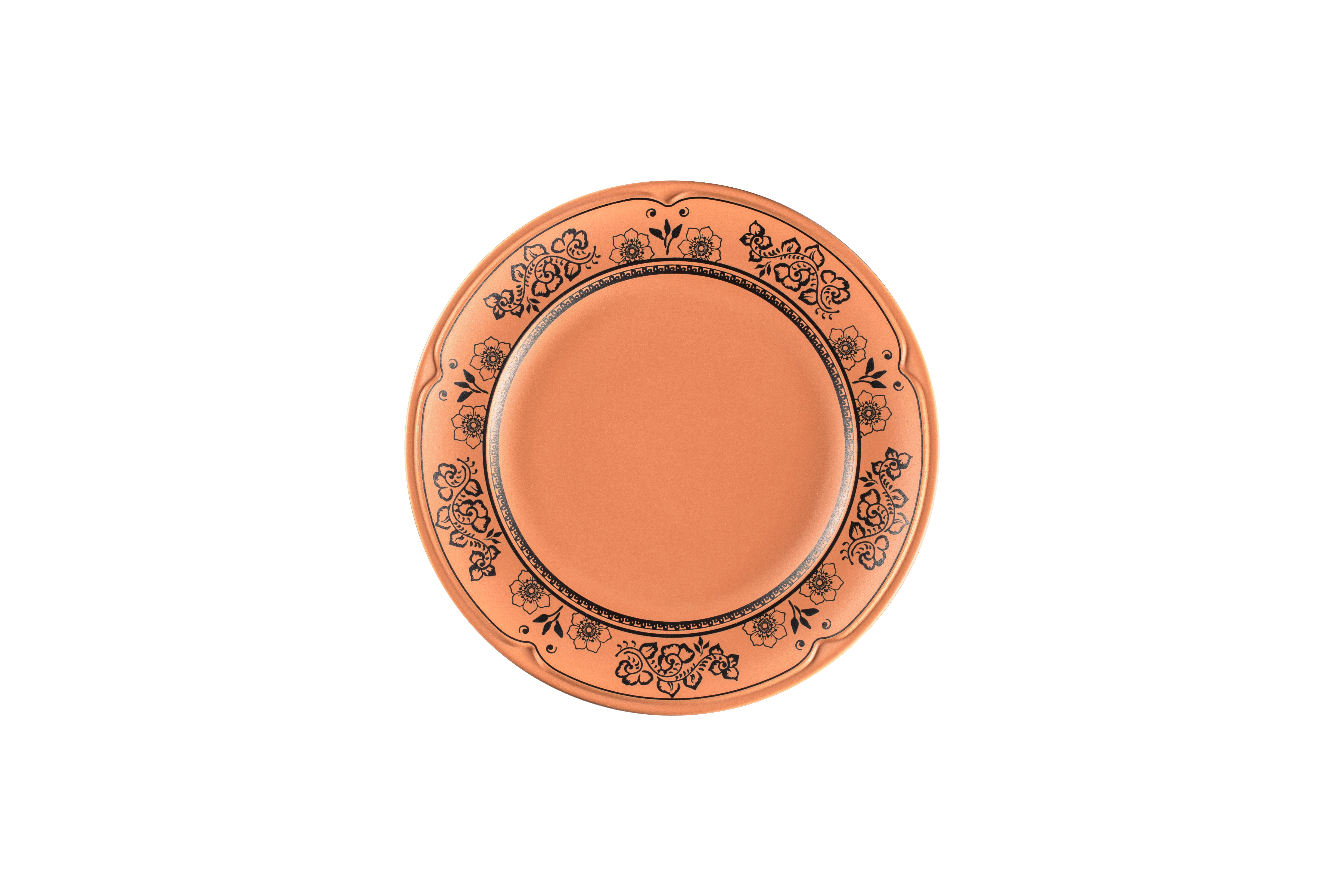Teller flach Ø23,7cm H2,5cm TERO ALEXANDRIA decorated terracotta