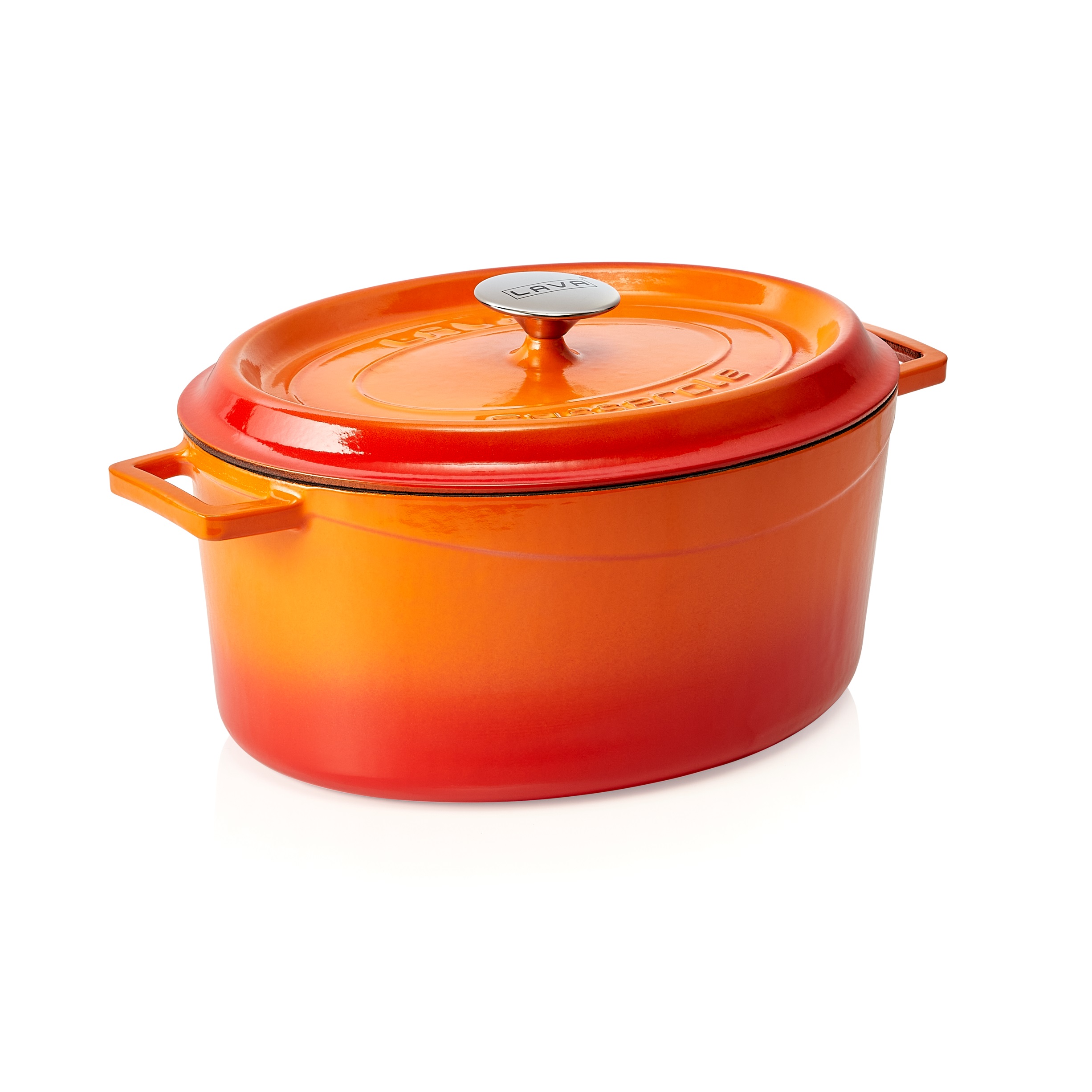 Kasserole oval 32x25x14cm LAVA orange