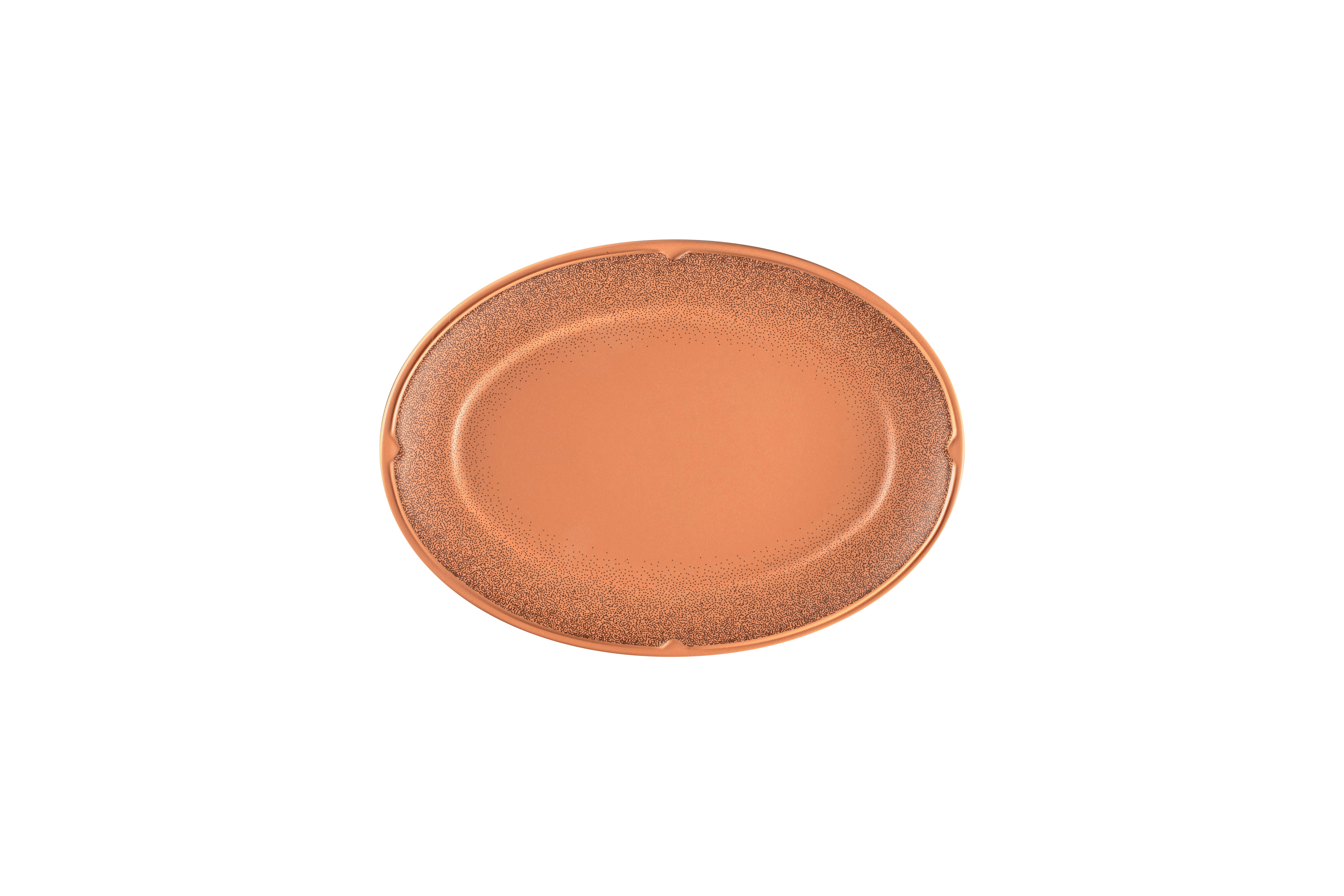 Teller oval 26x18,6x1,8cm TERO DENIA decorated terracotta