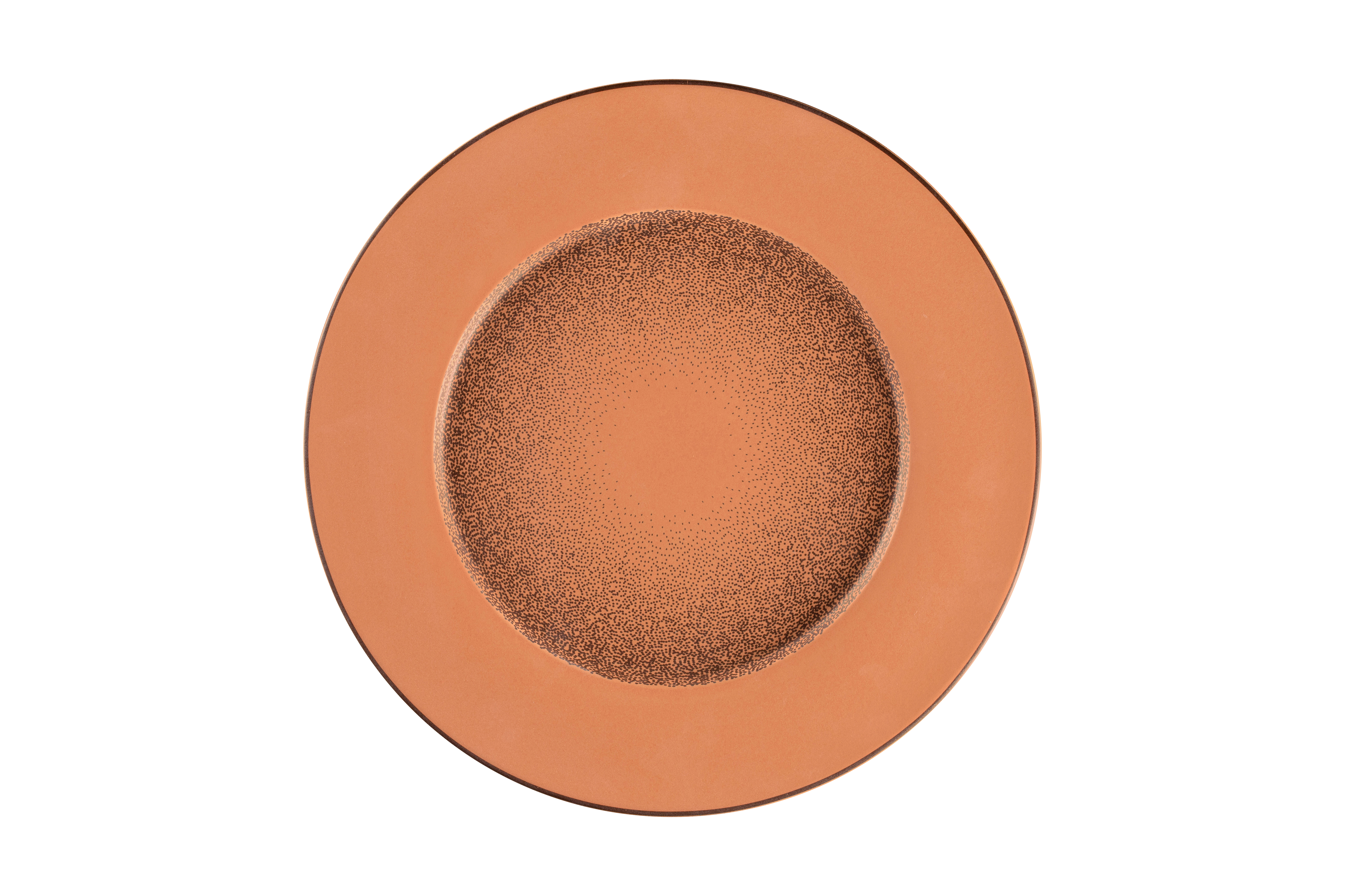 Teller flach Ø32,5cm H2,5cm TERO DENIA decorated terracotta