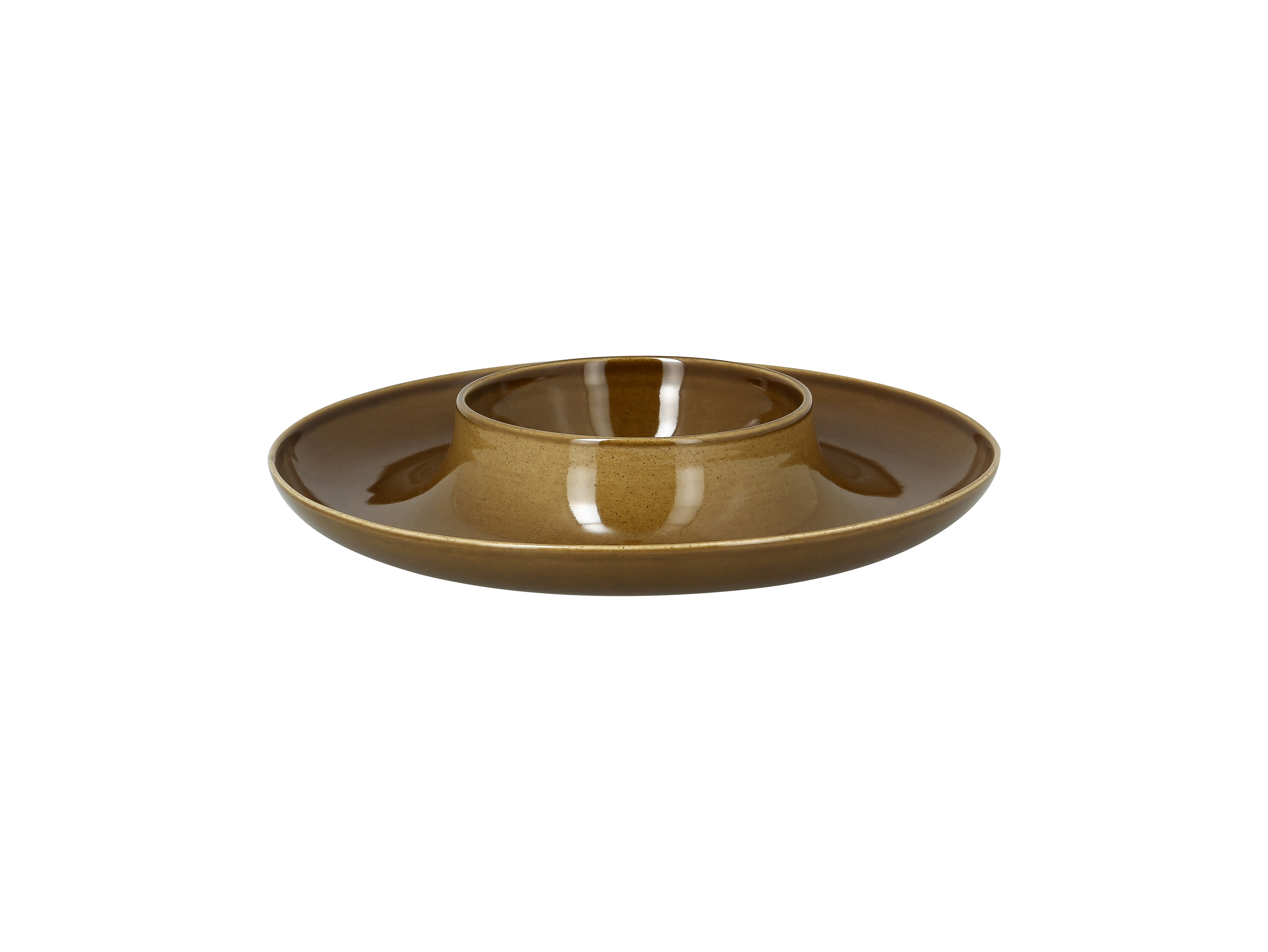 Teller mit Mittelteil tief Ø29,5cm H5,4cm 0,5L ASHORE caramel brown