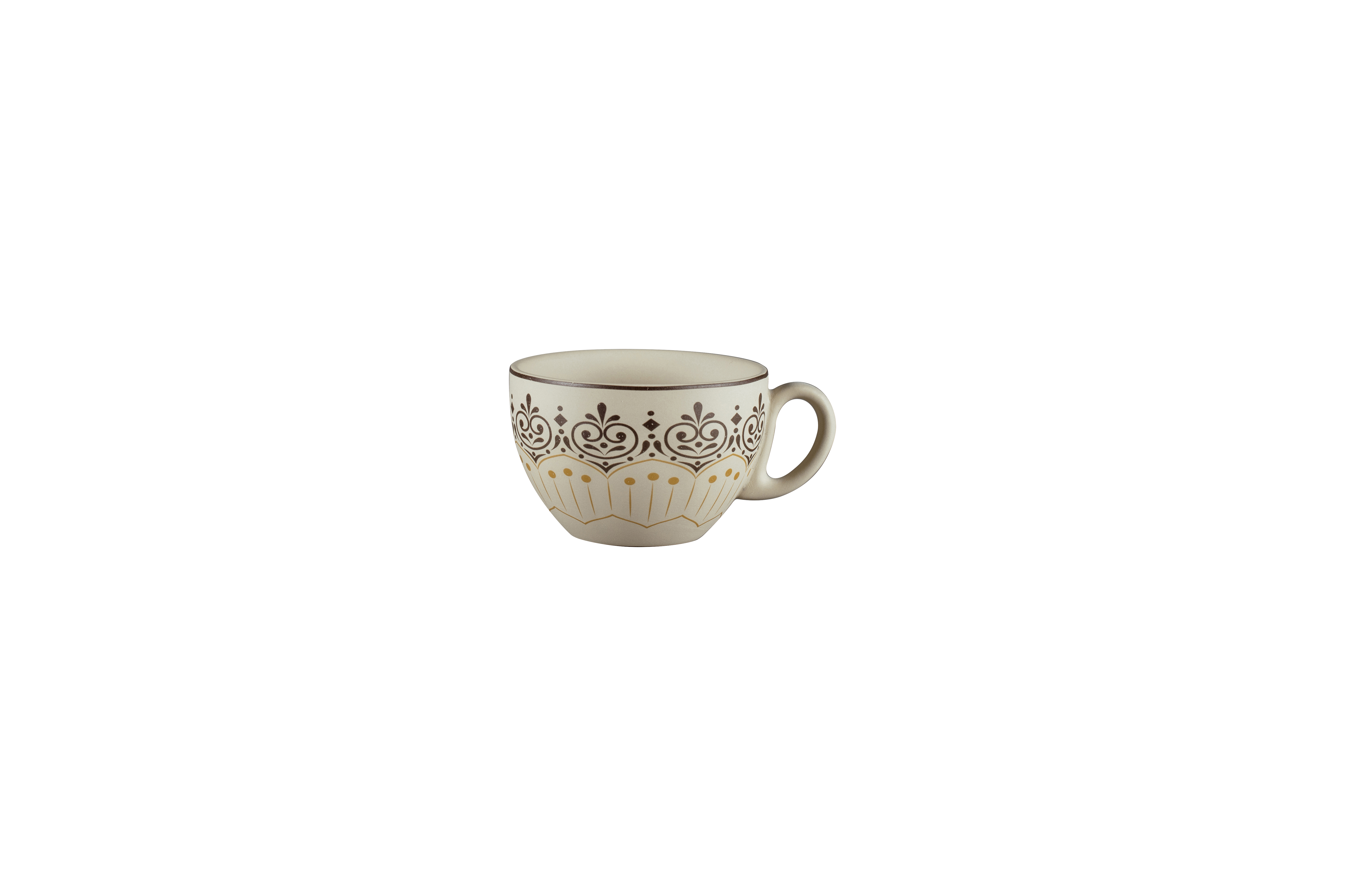 Kaffeetasse Ø10,5cm H6,5cm 0,28L ARGILA CARTAGENA decorated grey