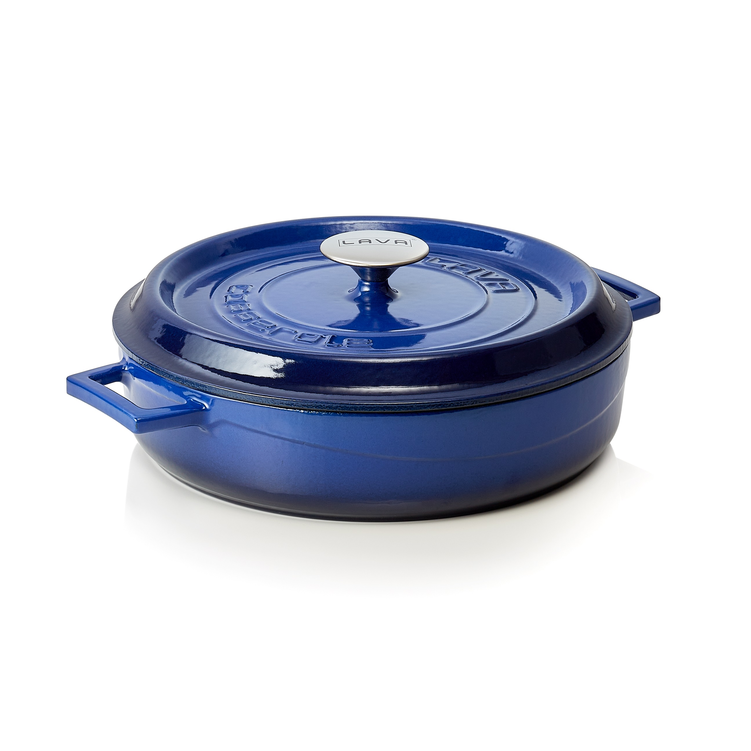 Kasserole rund 29x6,5cm LAVA blau