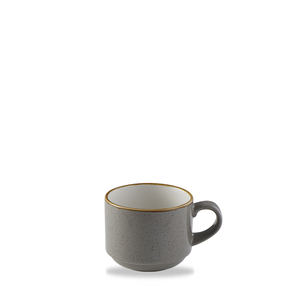 Kaffeetasse stapelbar 220ml STONECAST Peppercorn Grey