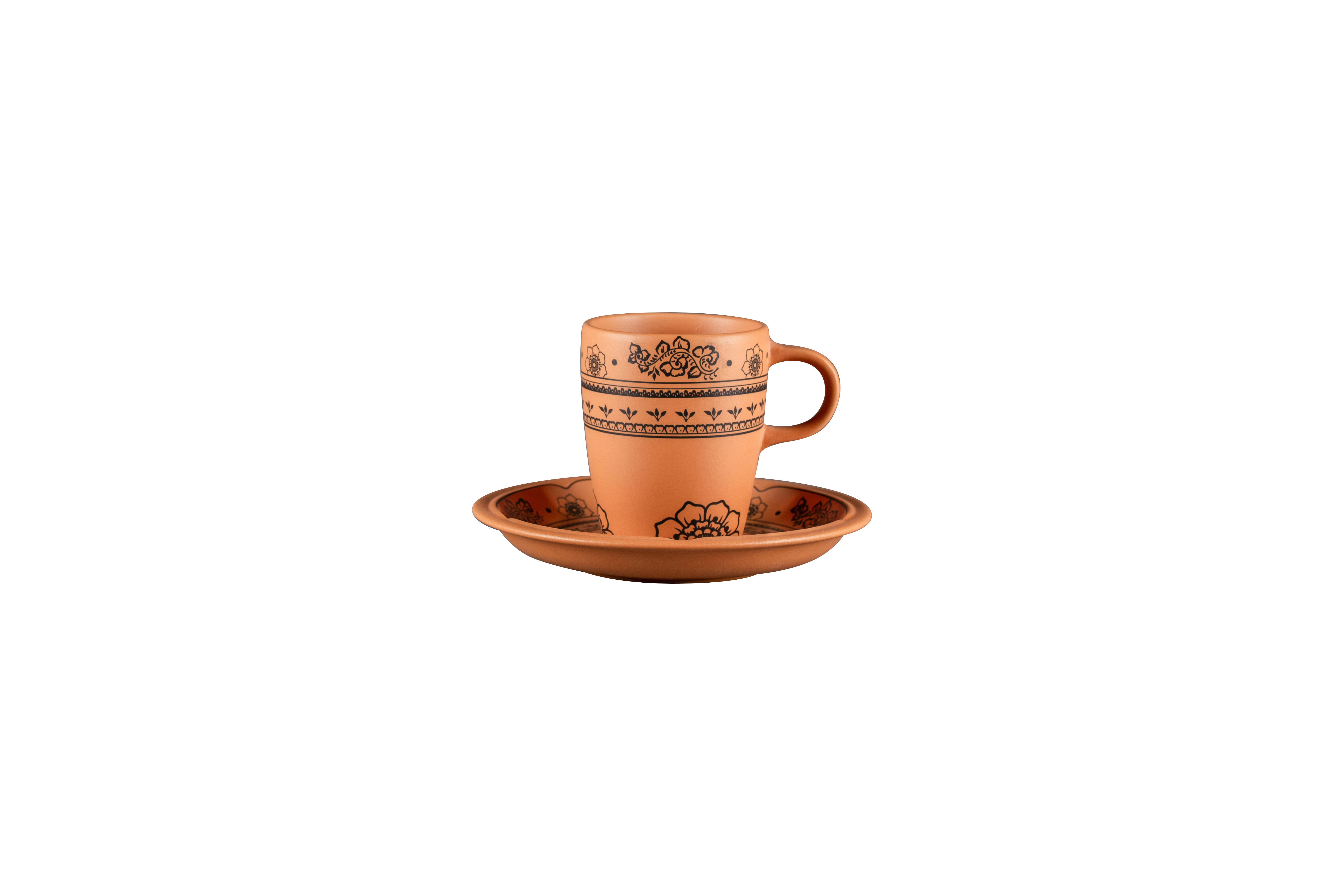 Kaffeetasse Ø7cm H8,8cm 0,2L TERO ALEXANDRIA decorated terracotta