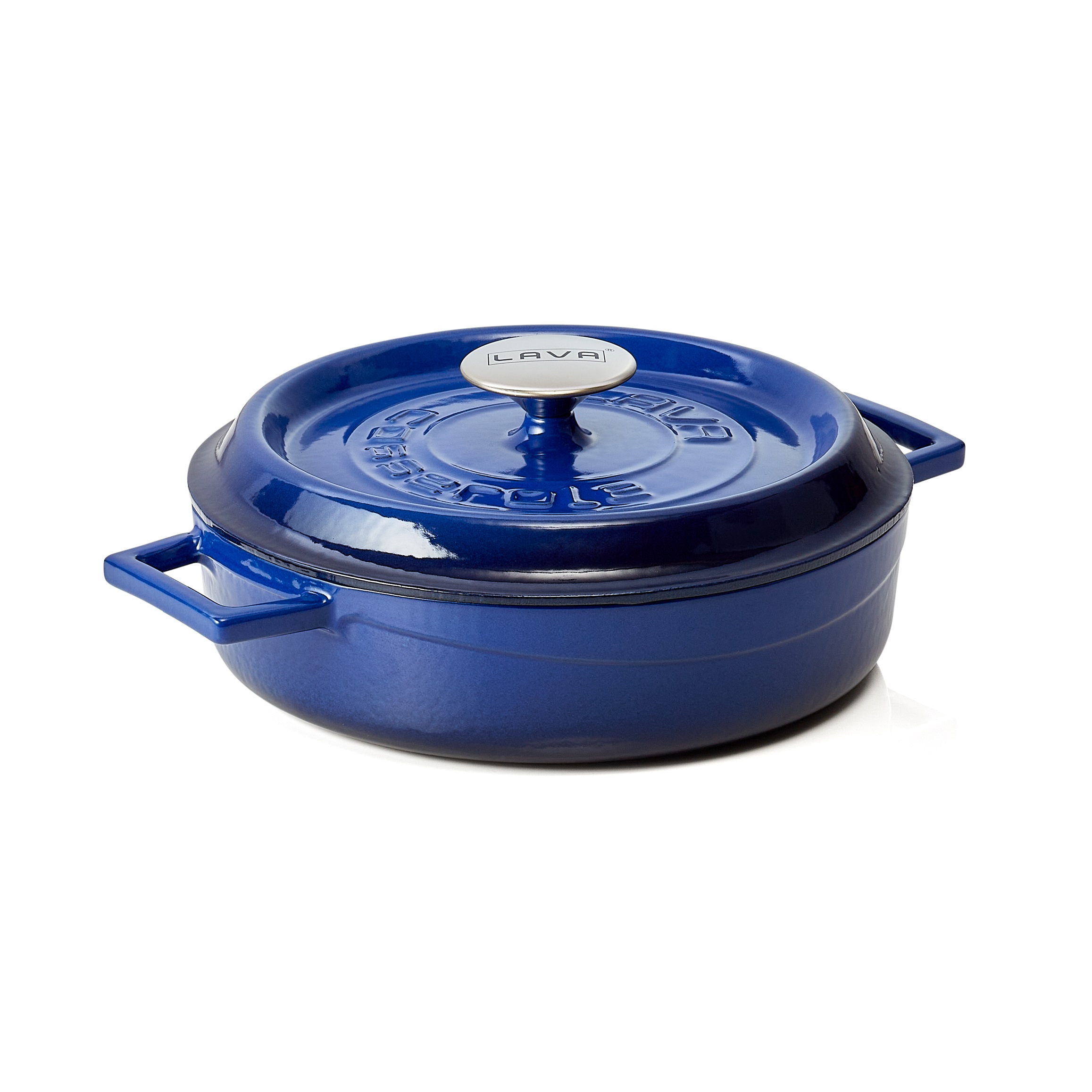 Kasserole rund 25x6,5cm LAVA blau