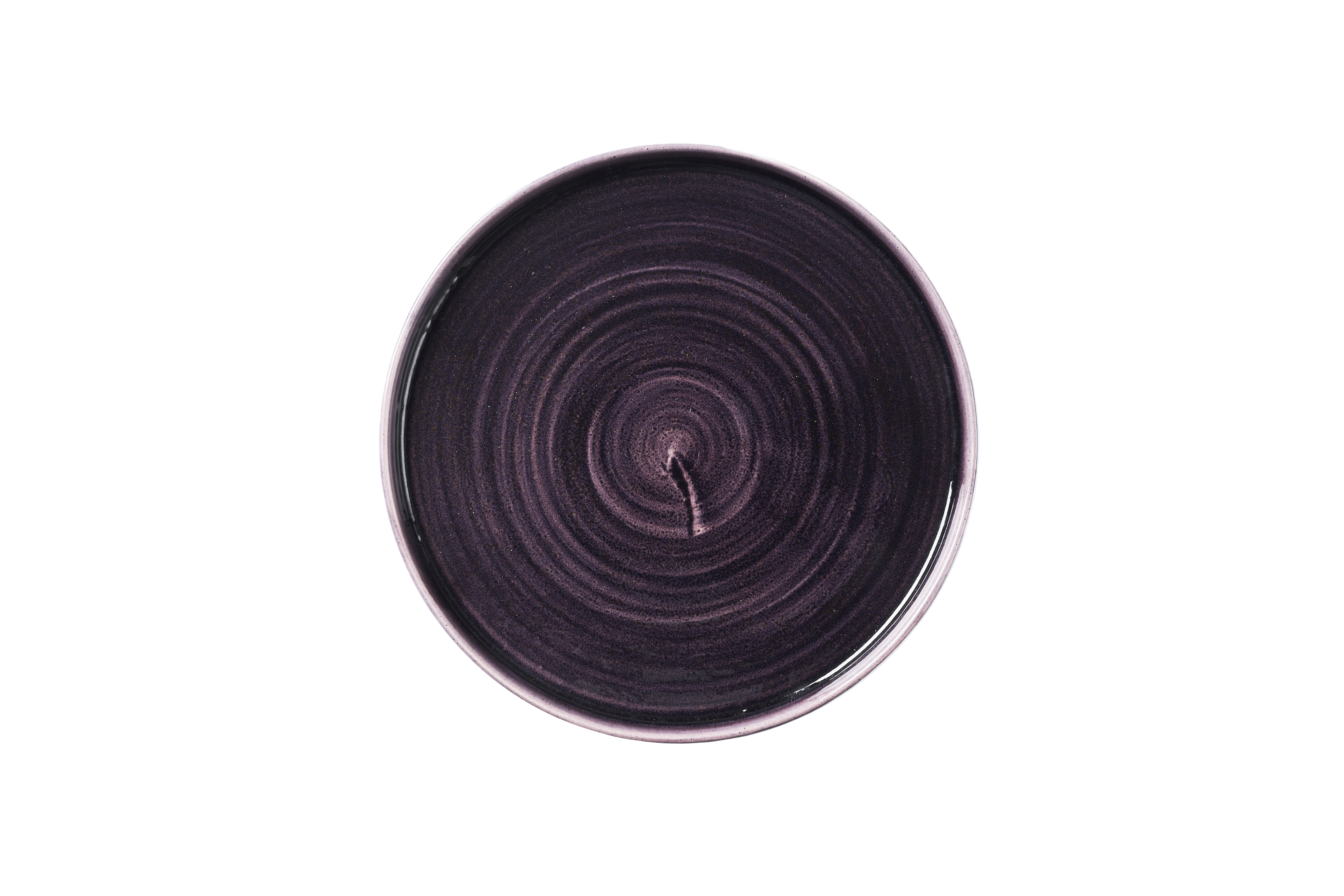 Teller flach walled 26cm STONECAST PATINA deep purple