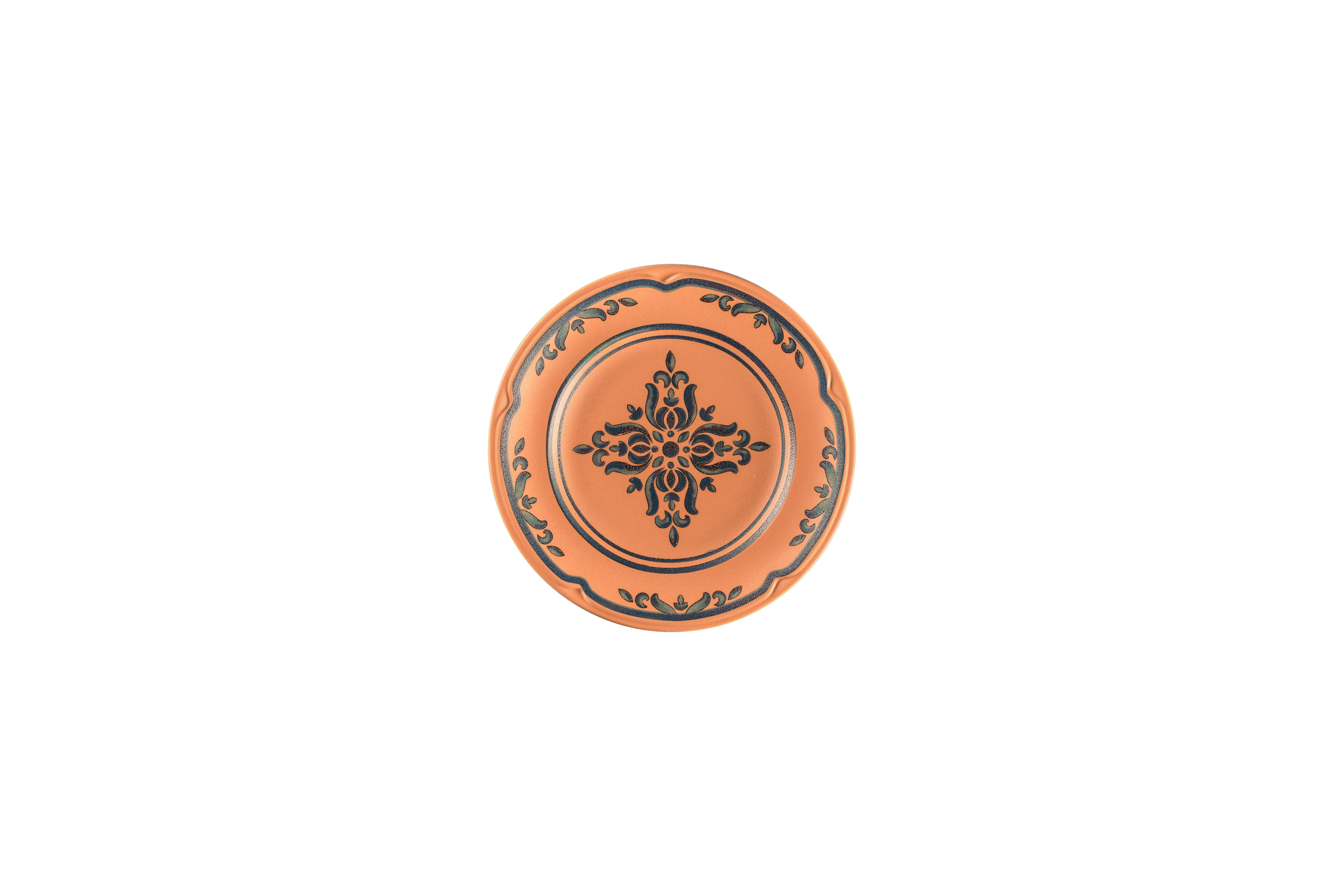 Teller flach Ø16,4cm H2cm TERO OSTIA decorated terracotta