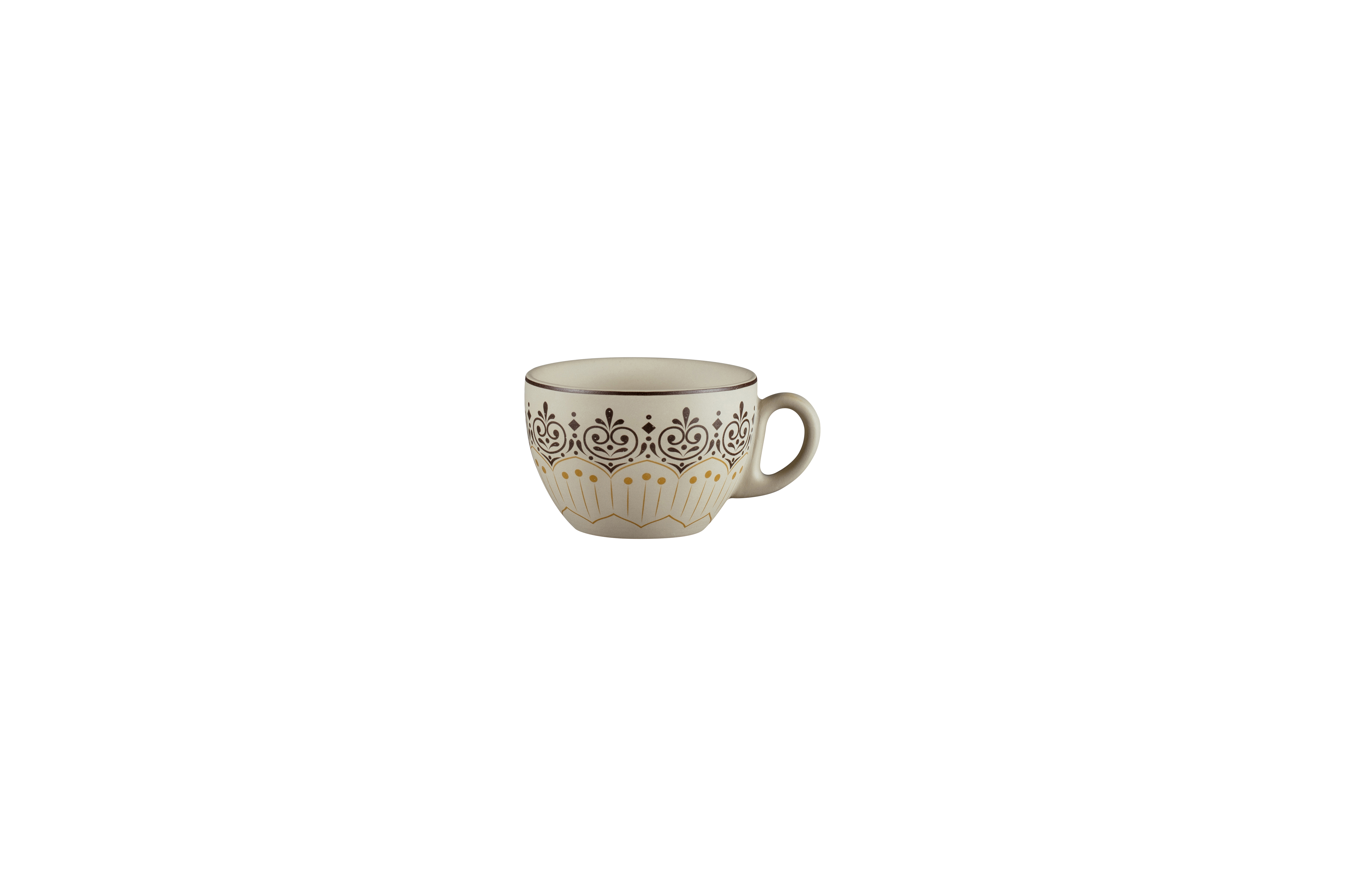 Kaffeetasse Ø9cm H6,1cm 0,23L ARGILA CARTAGENA decorated grey