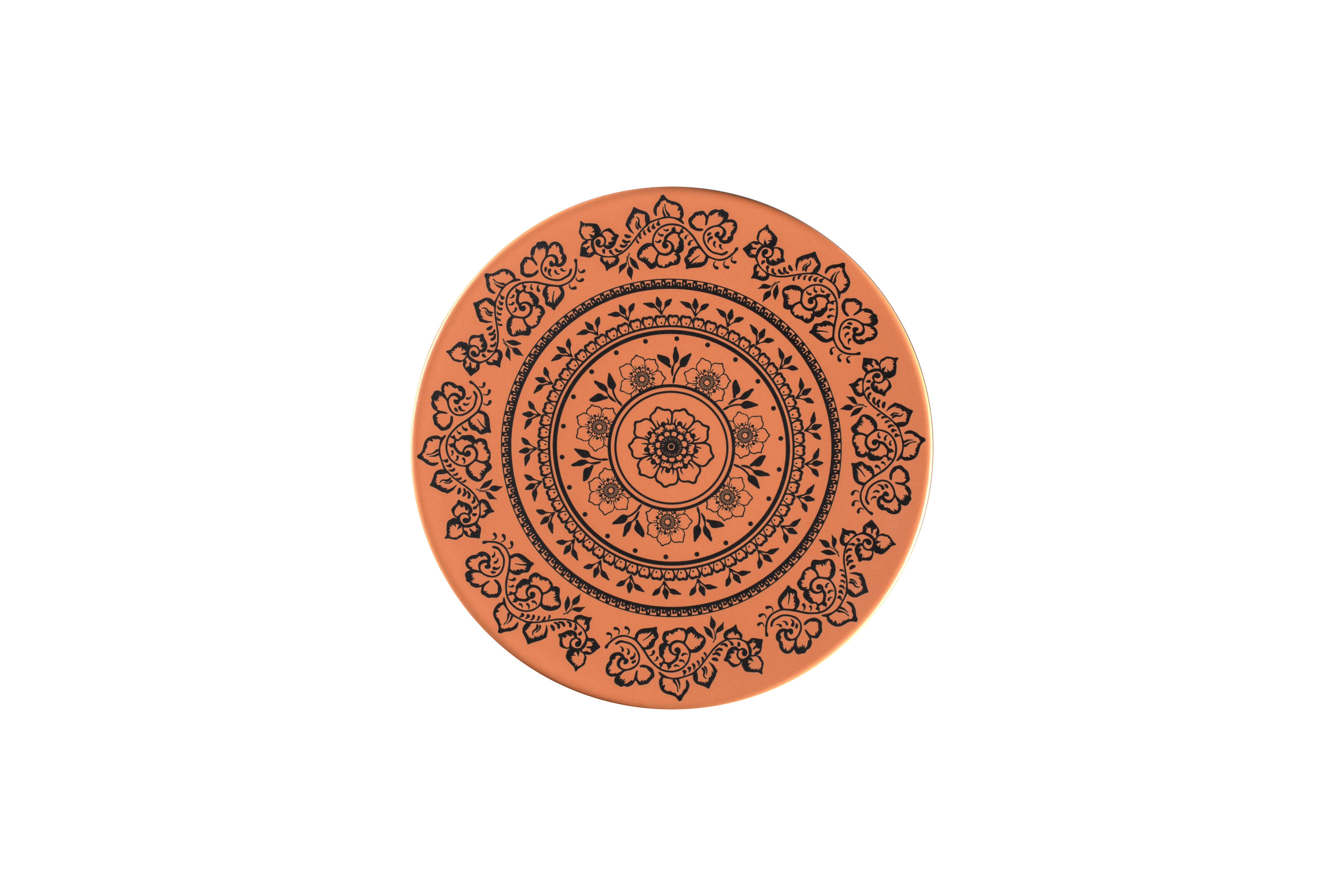 Teller flach Ø23,6cm H1,5cm TERO ALEXANDRIA decorated terracotta
