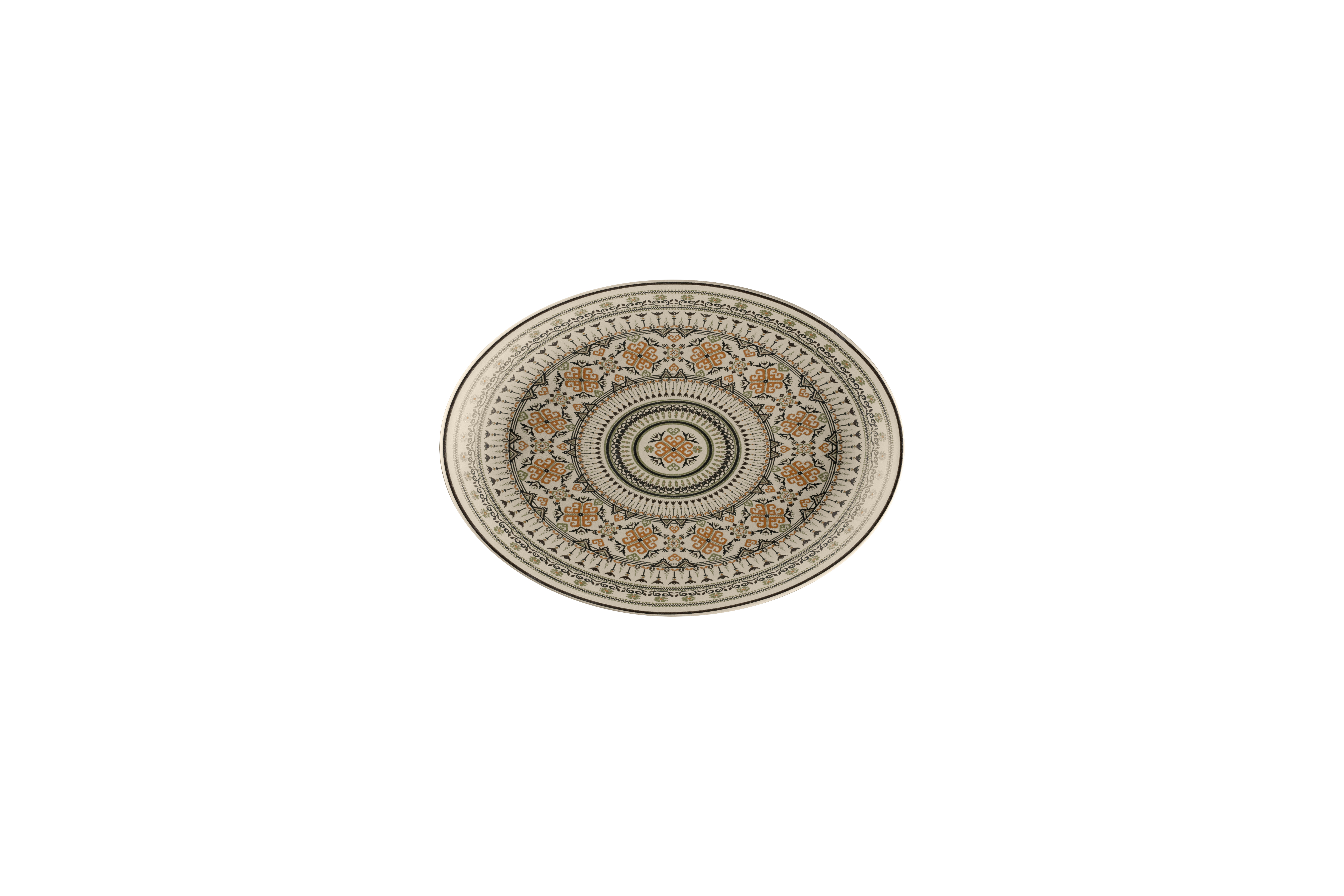 Platte oval 21x15x2,5cm ARGILA GENOA decorated grey
