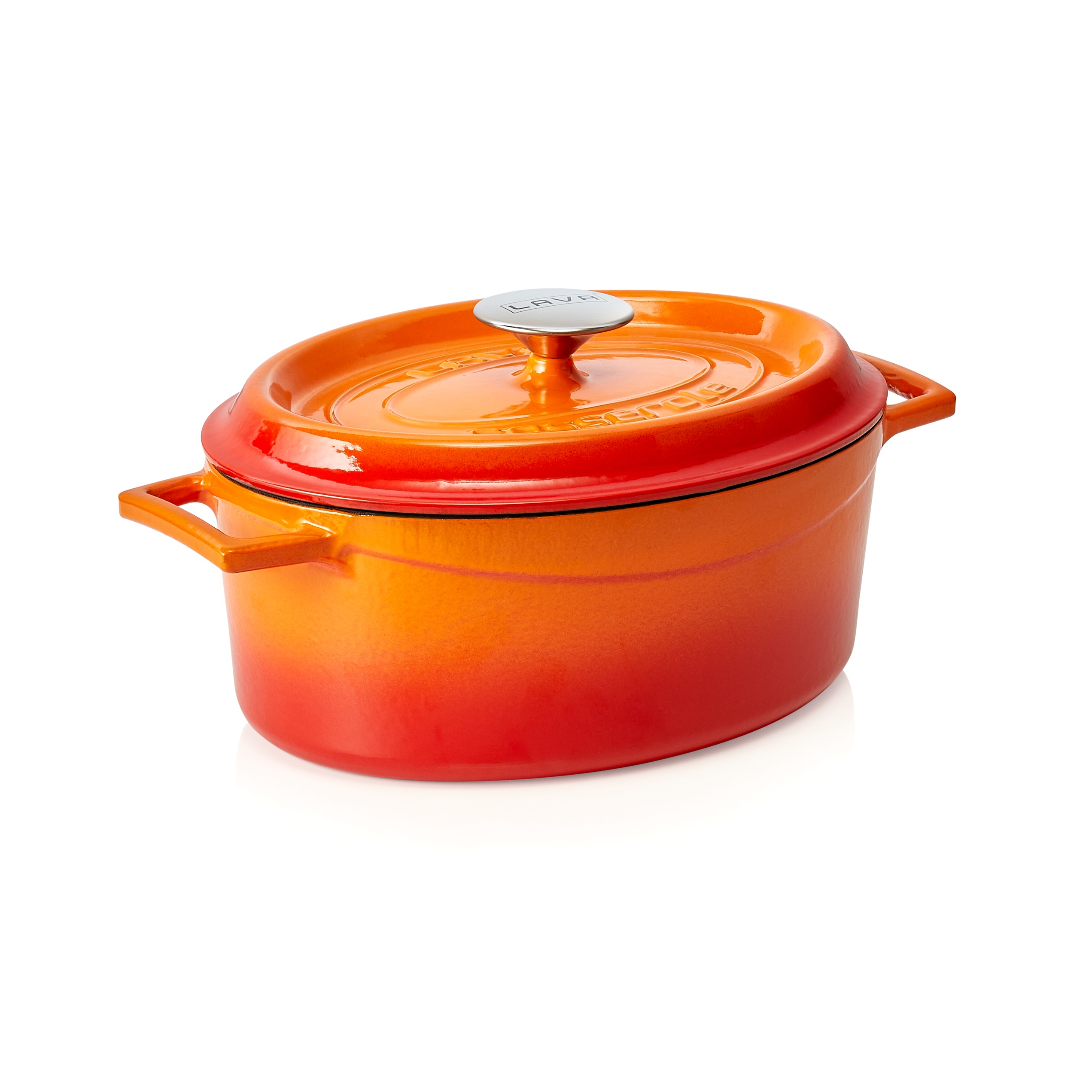 Kasserole oval 28x21x11cm LAVA orange