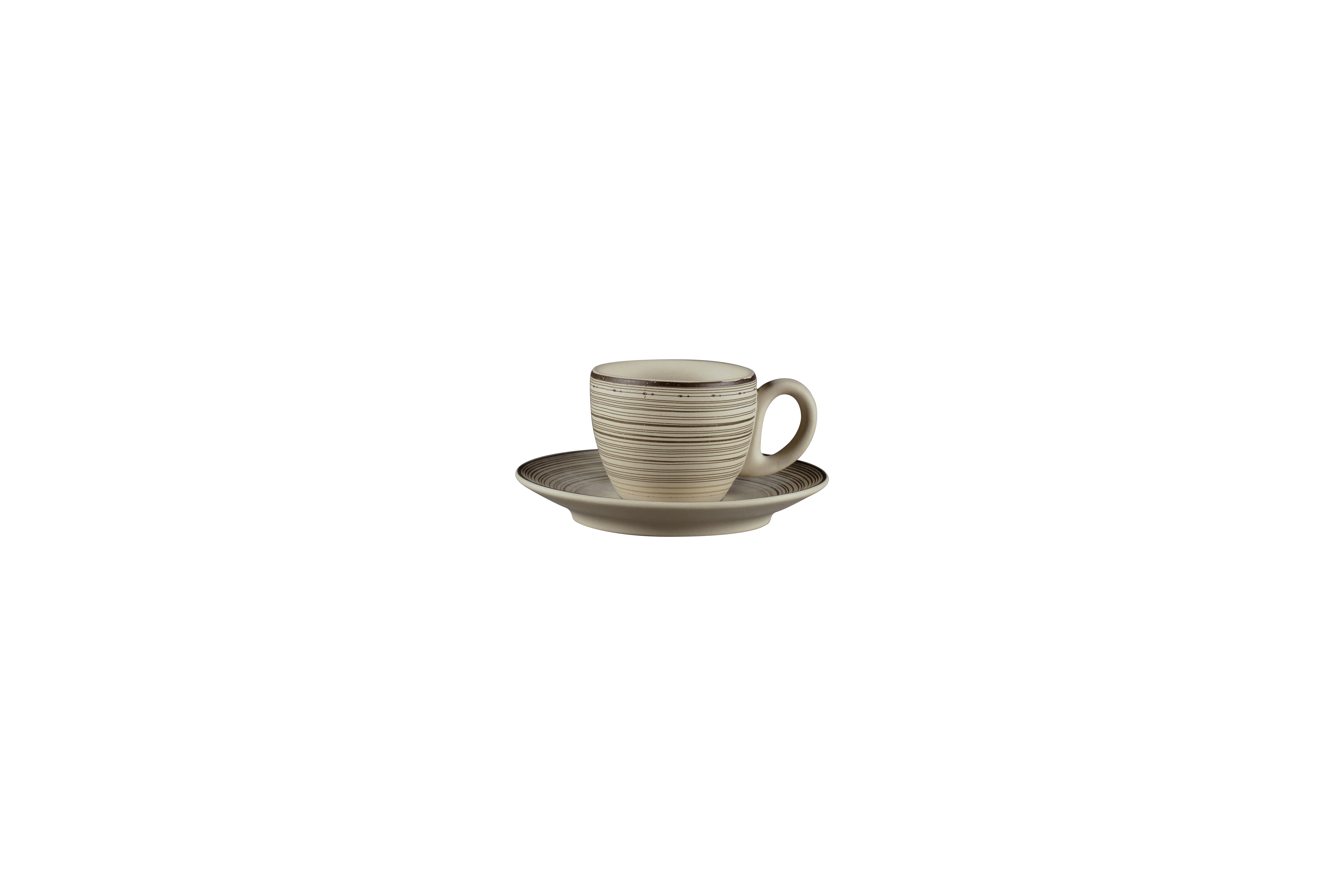 Espressountertasse Ø12,5cm H2cm ARGILA LARISSA decorated grey