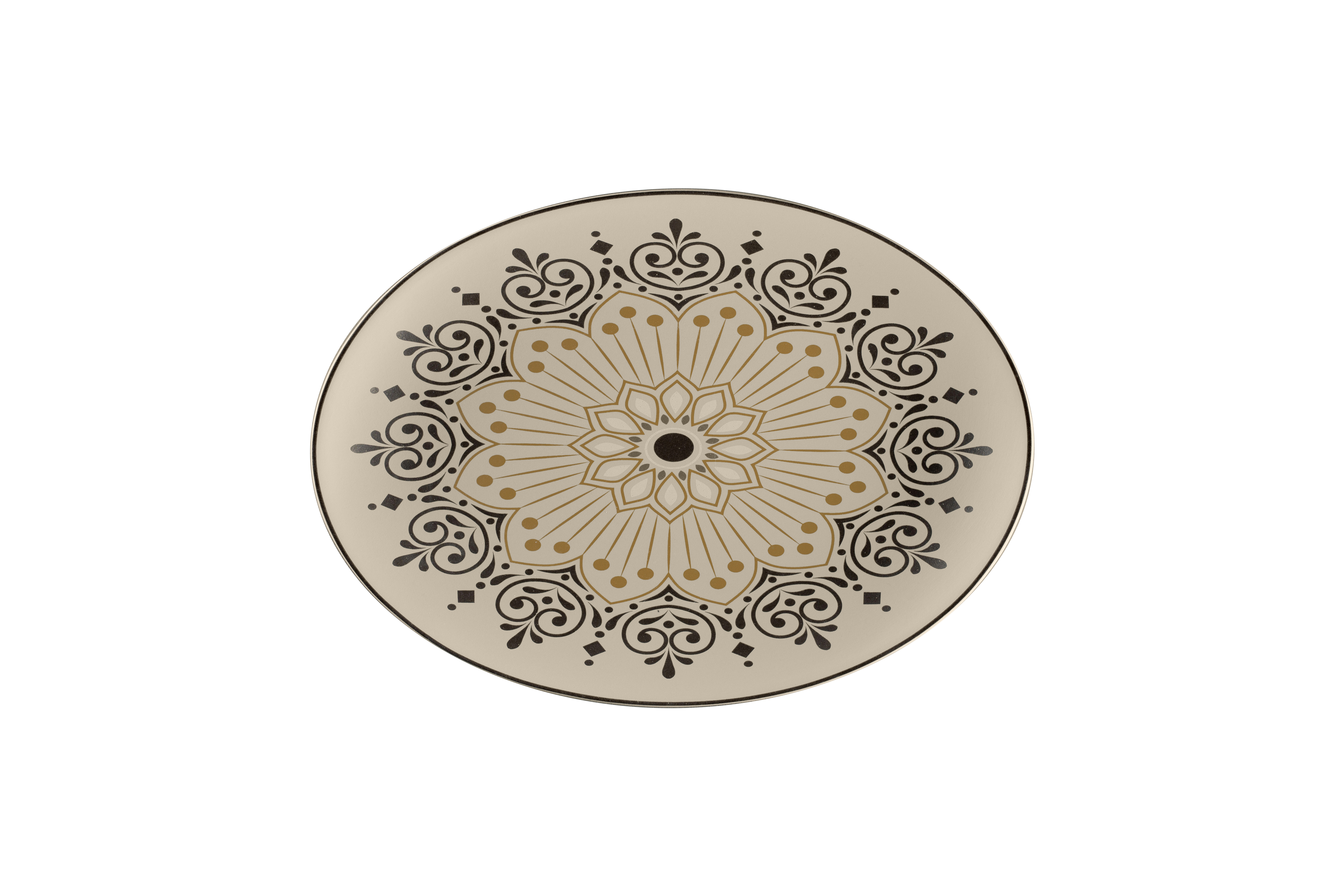 Platte oval 32x23x3,2cm ARGILA CARTAGENA decorated grey
