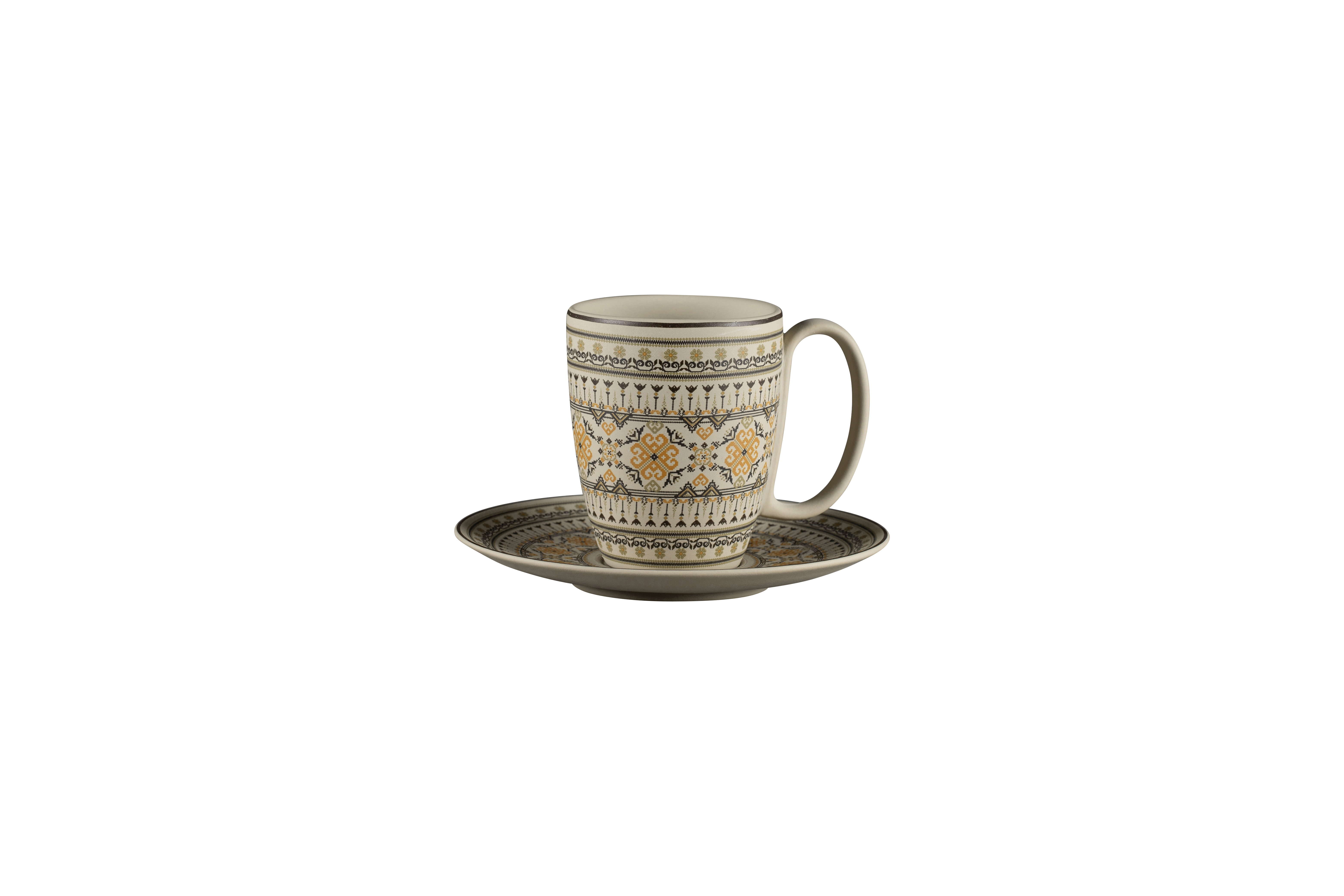 Kaffeebecher Ø8cm H10,1cm 0,3L ARGILA GENOA decorated grey