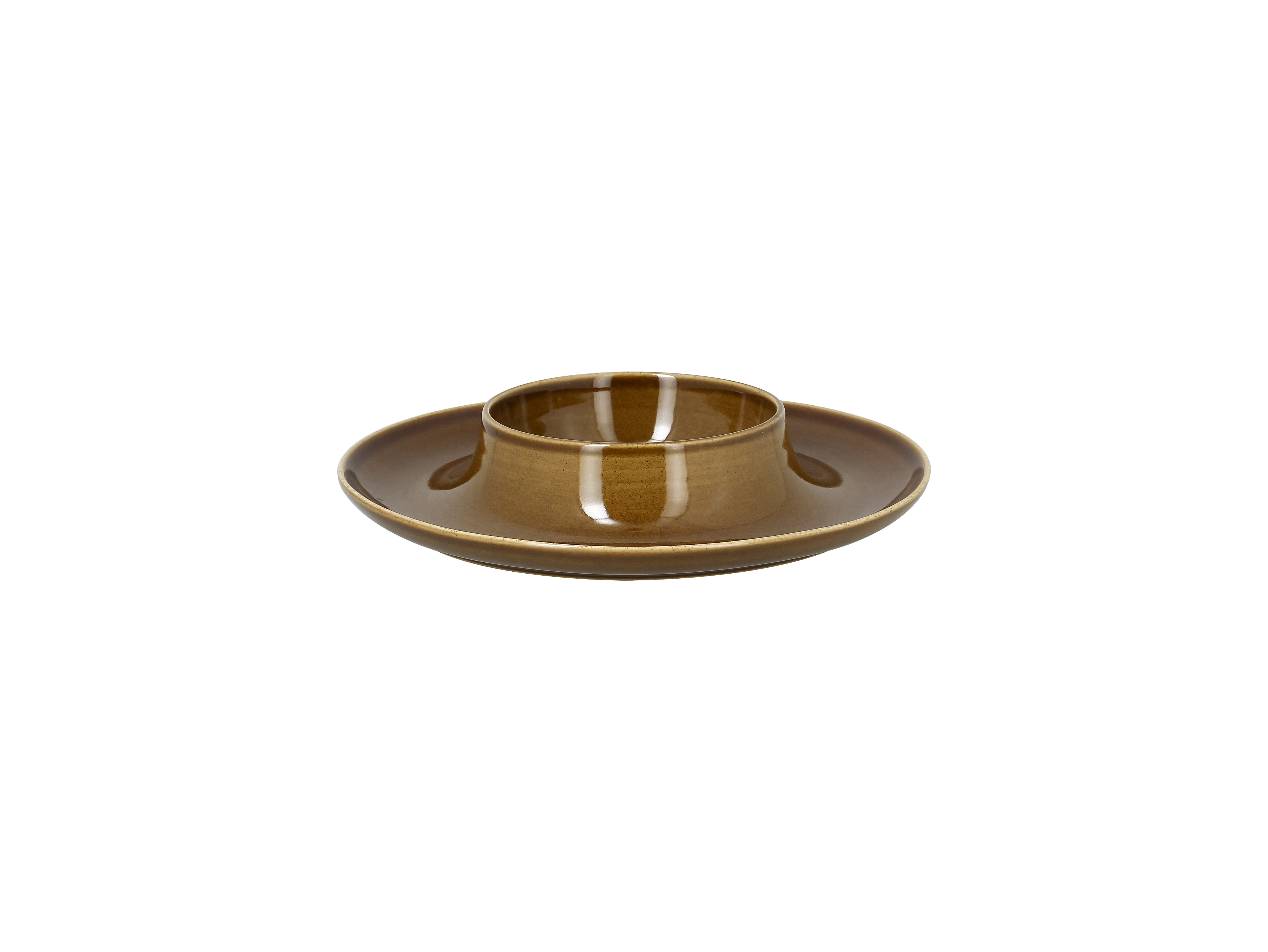 Teller mit Mittelteil tief Ø24,7cm H4,8cm 0,34L ASHORE caramel brown